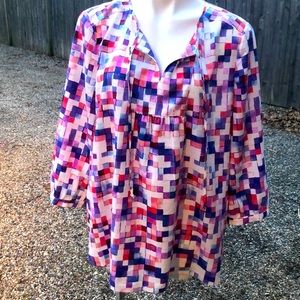 NYDJ Large Colorful Blouse